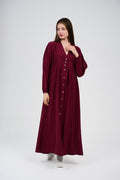 Women’s Button-Front Maxi Dress with V-Neck