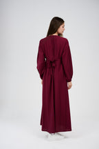 Women’s Button-Front Maxi Dress with V-Neck