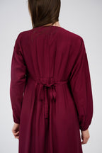Women’s Button-Front Maxi Dress with V-Neck
