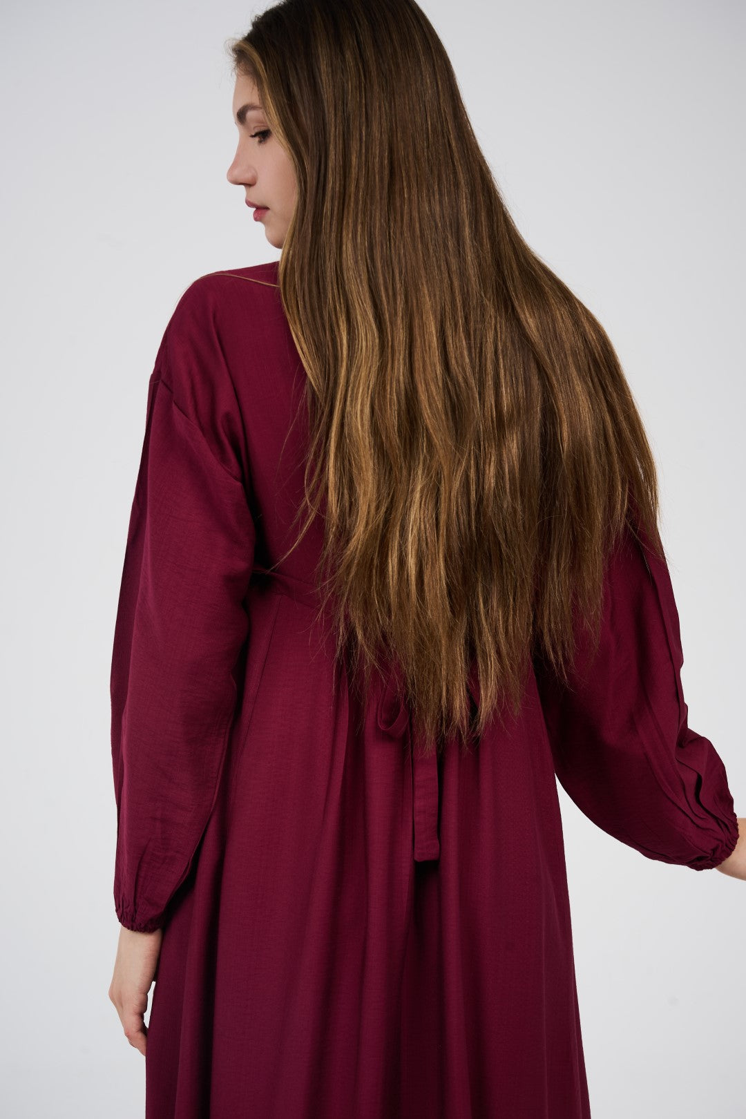 Women’s Button-Front Maxi Dress with V-Neck