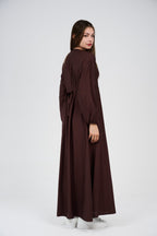 Women’s Button-Front Maxi Dress with V-Neck