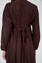 Women’s Button-Front Maxi Dress with V-Neck