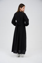 Women’s Button-Front Maxi Dress with V-Neck