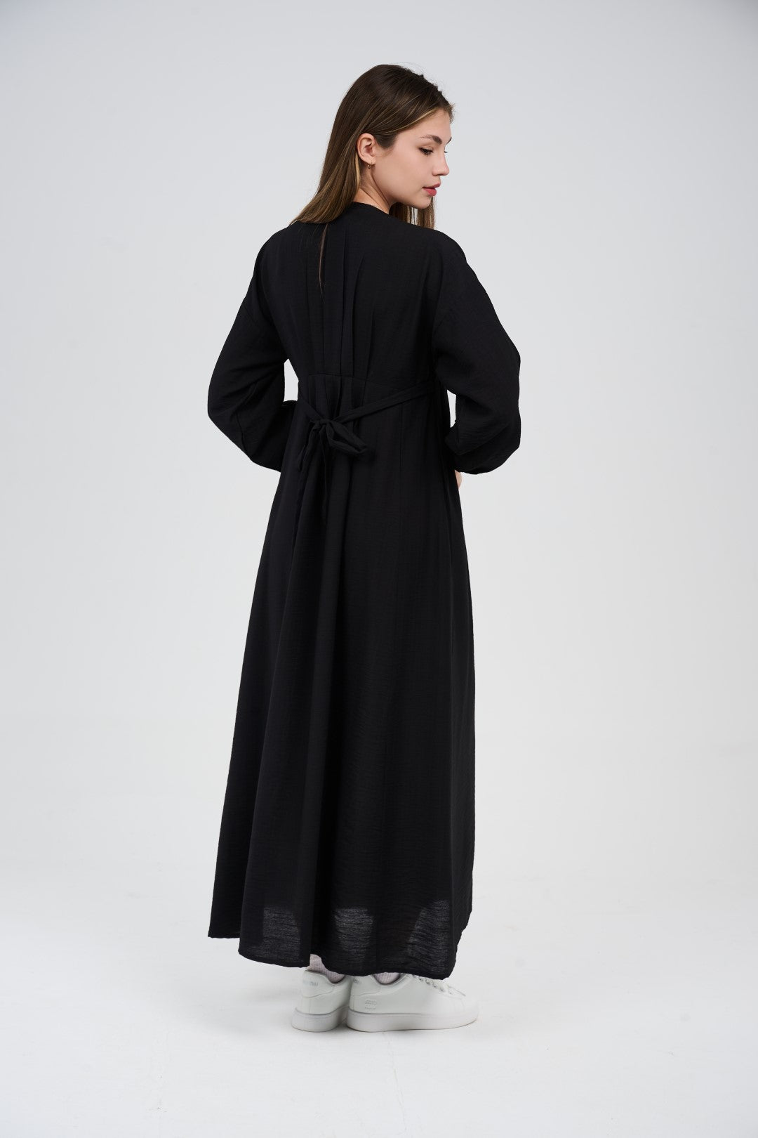 Women’s Button-Front Maxi Dress with V-Neck
