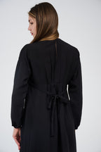 Women’s Button-Front Maxi Dress with V-Neck