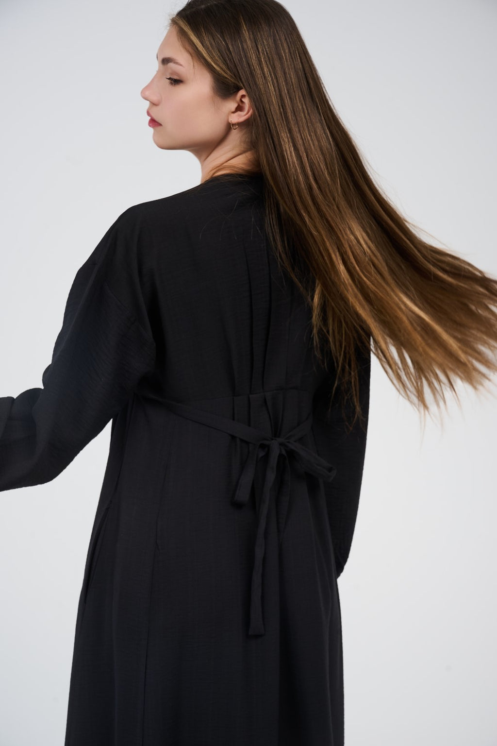 Women’s Button-Front Maxi Dress with V-Neck