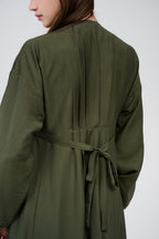 Women’s Button-Front Maxi Dress with V-Neck