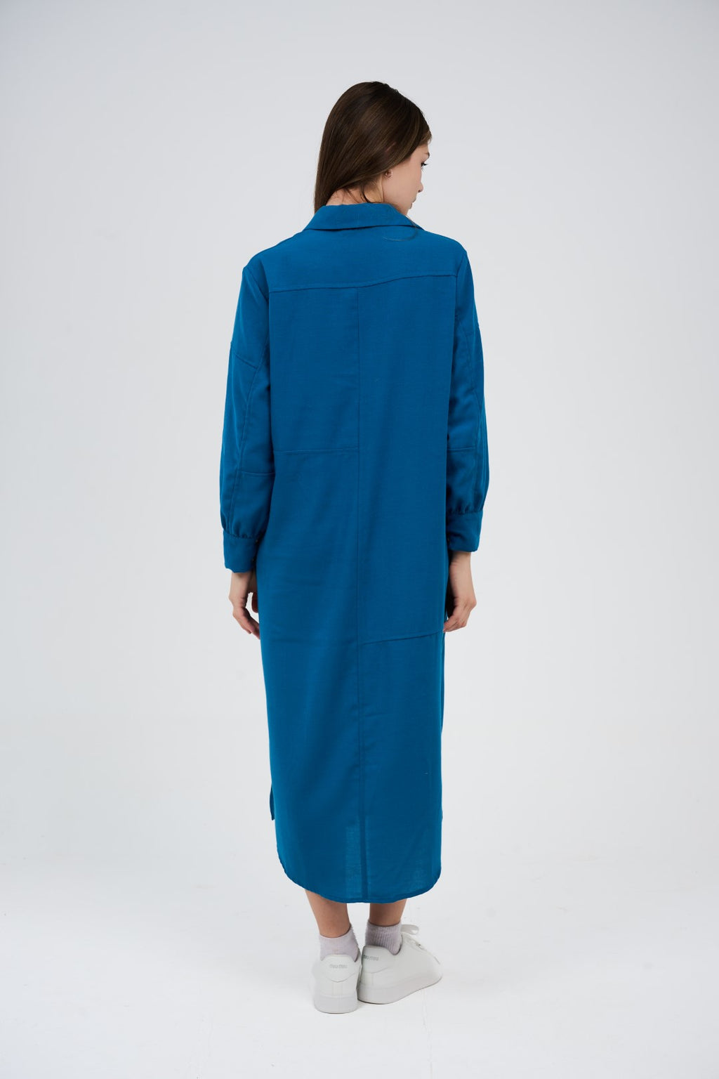 Women’s Long Button-Front Shirt Dress