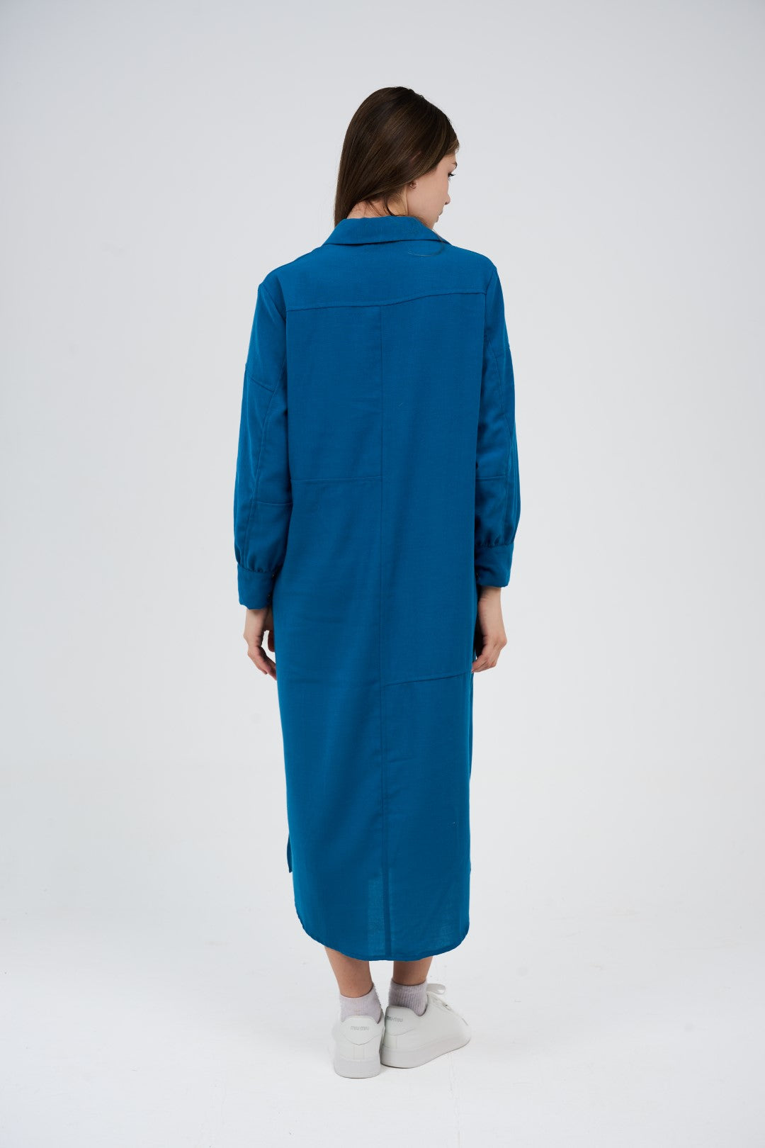 Women’s Long Button-Front Shirt Dress