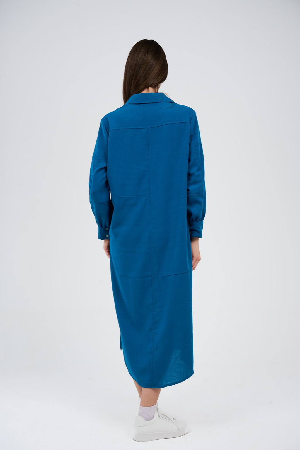 Women’s Long Button-Front Shirt Dress