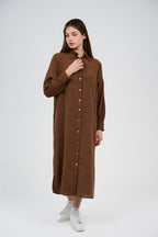 Women’s Long Button-Front Shirt Dress