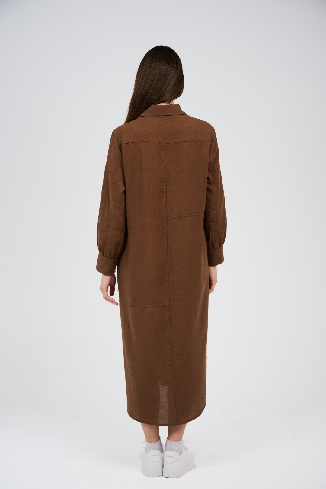 Women’s Long Button-Front Shirt Dress