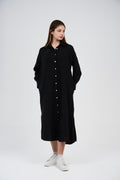 Women’s Long Button-Front Shirt Dress