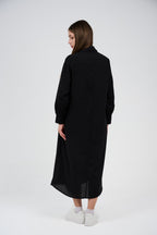 Women’s Long Button-Front Shirt Dress