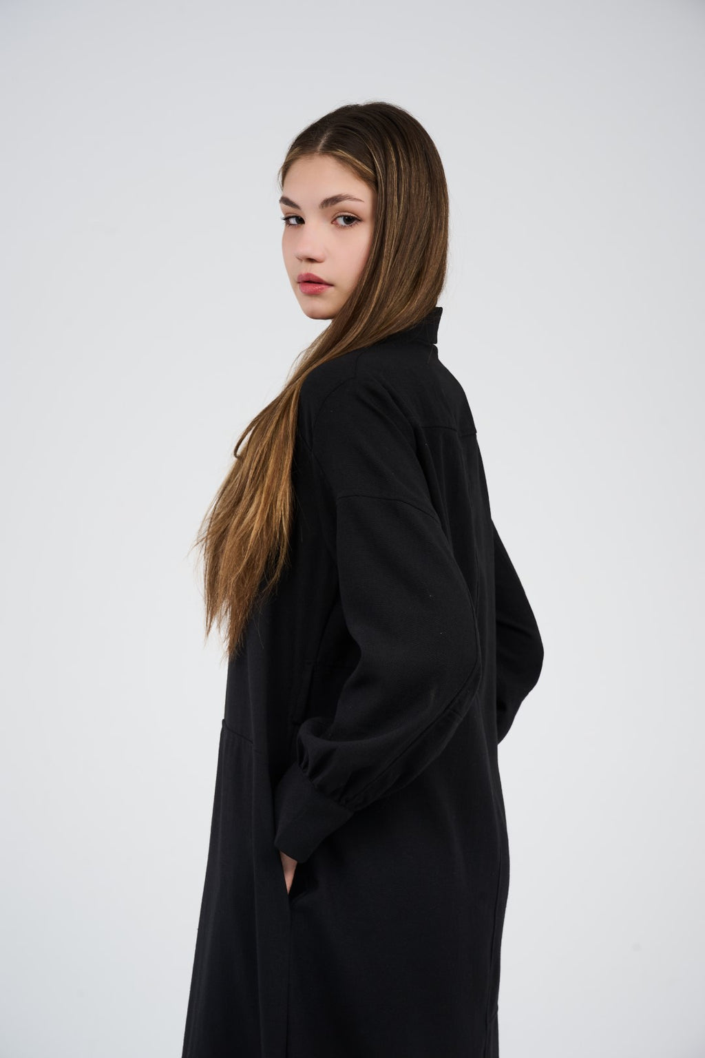 Women’s Long Button-Front Shirt Dress