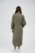 Women’s Long Button-Front Shirt Dress