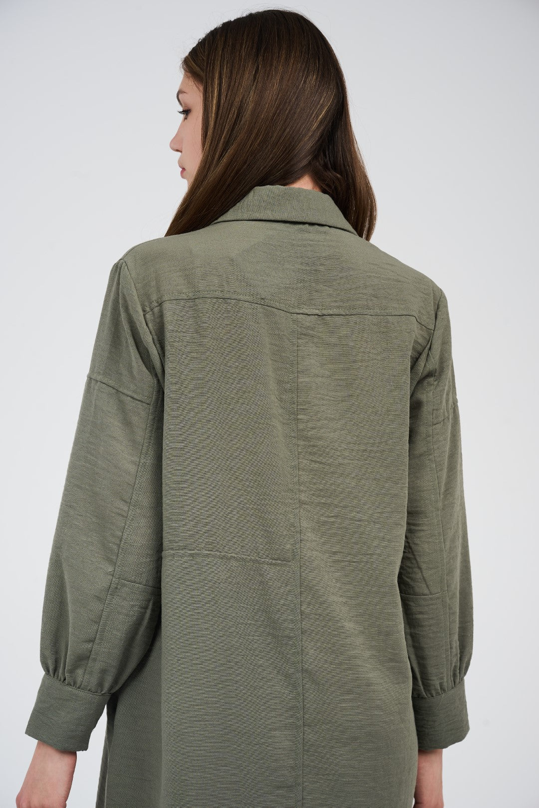 Women’s Long Button-Front Shirt Dress