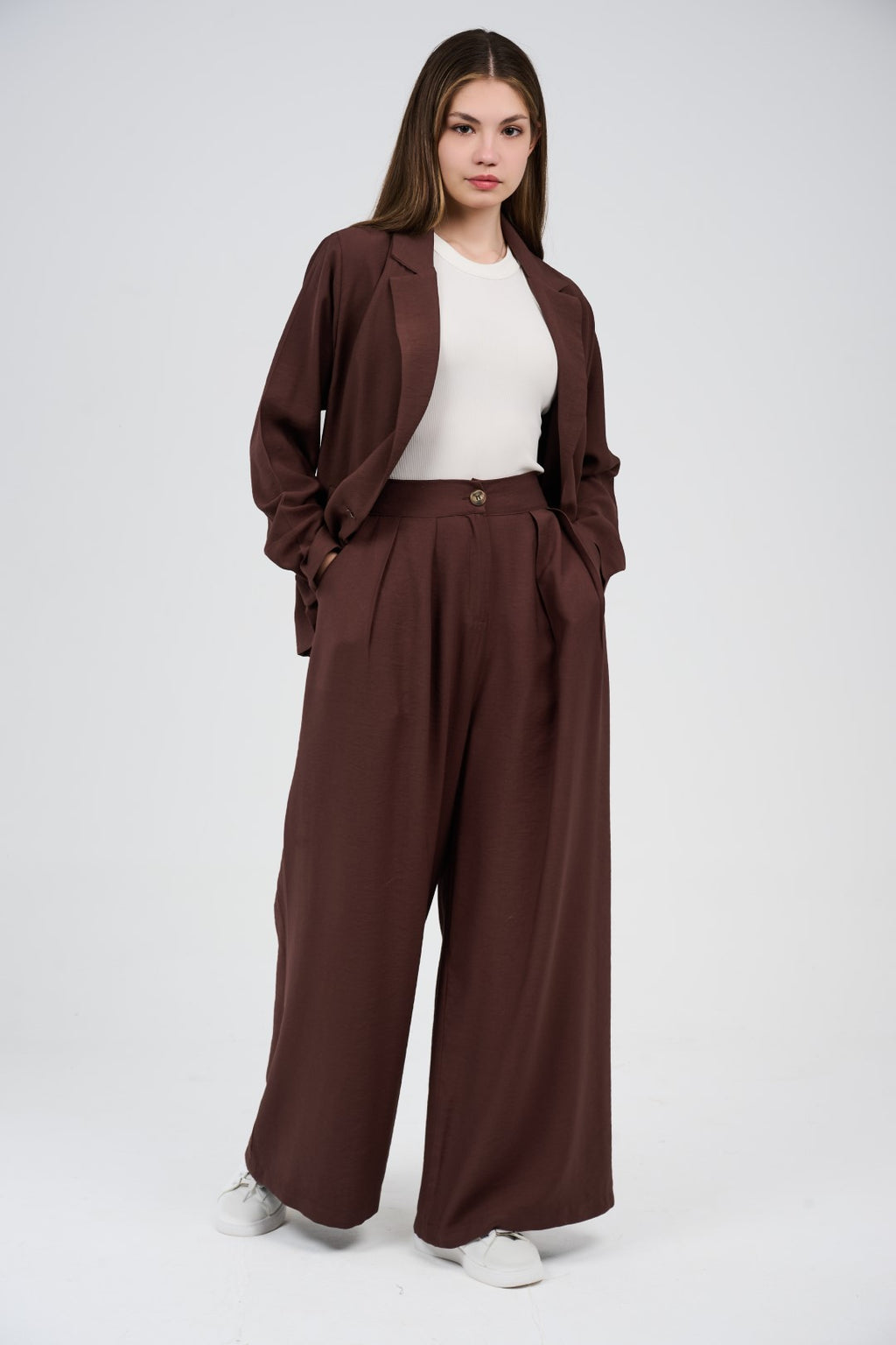 Relaxed Suit – Blazer & Wide-Leg Pants Set