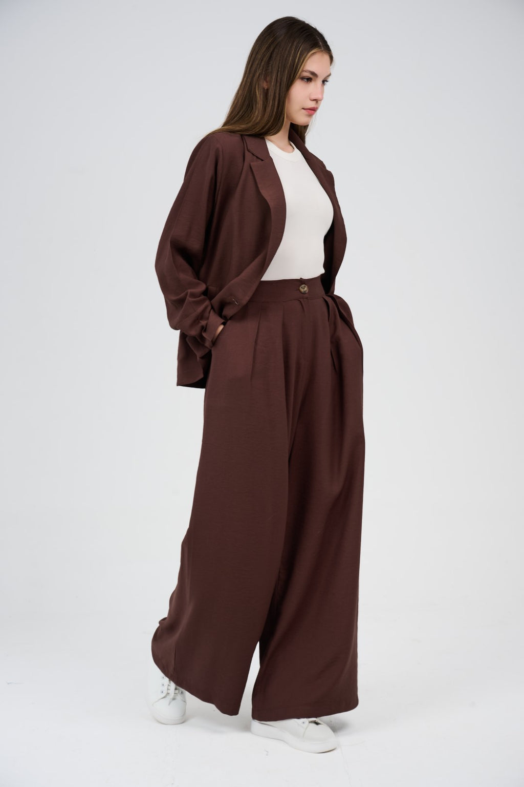 Relaxed Suit – Blazer & Wide-Leg Pants Set