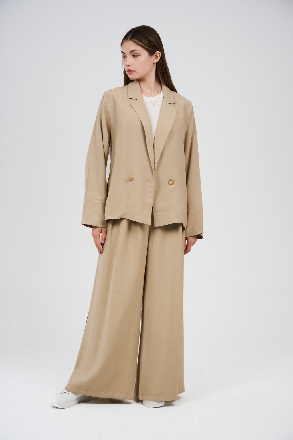 Relaxed Suit – Blazer & Wide-Leg Pants Set