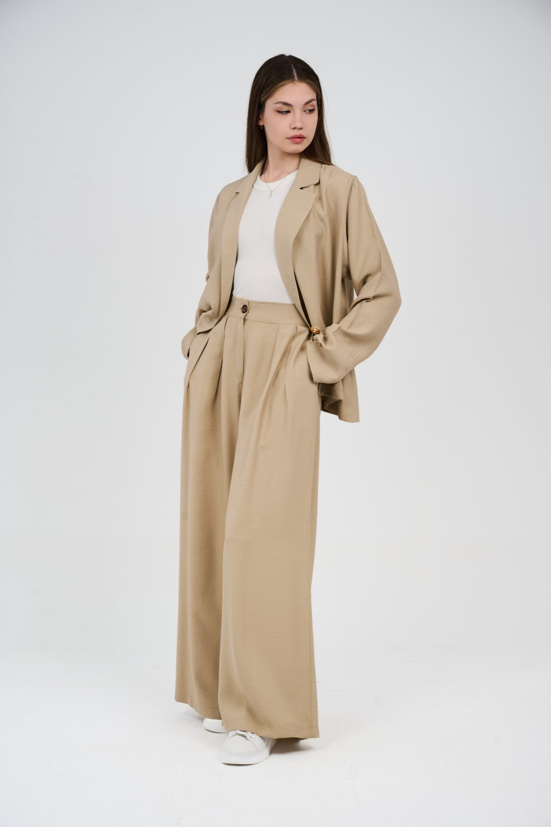 Relaxed Suit – Blazer & Wide-Leg Pants Set