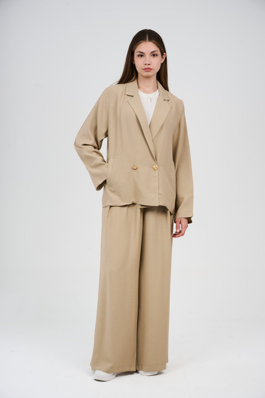 Relaxed Suit – Blazer & Wide-Leg Pants Set