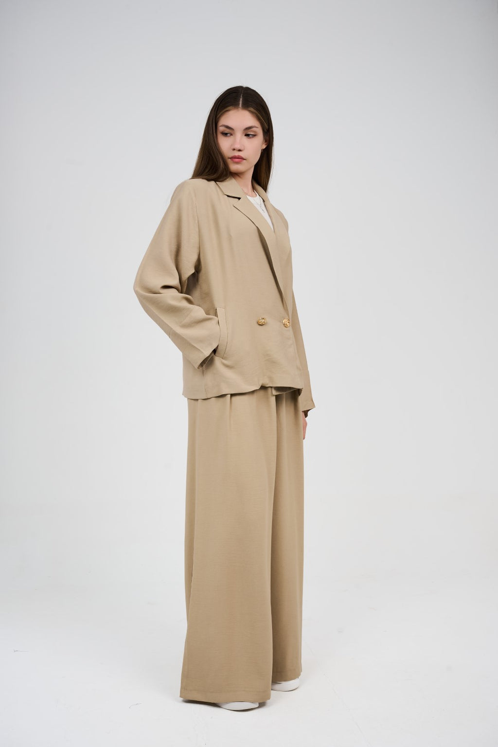 Relaxed Suit – Blazer & Wide-Leg Pants Set