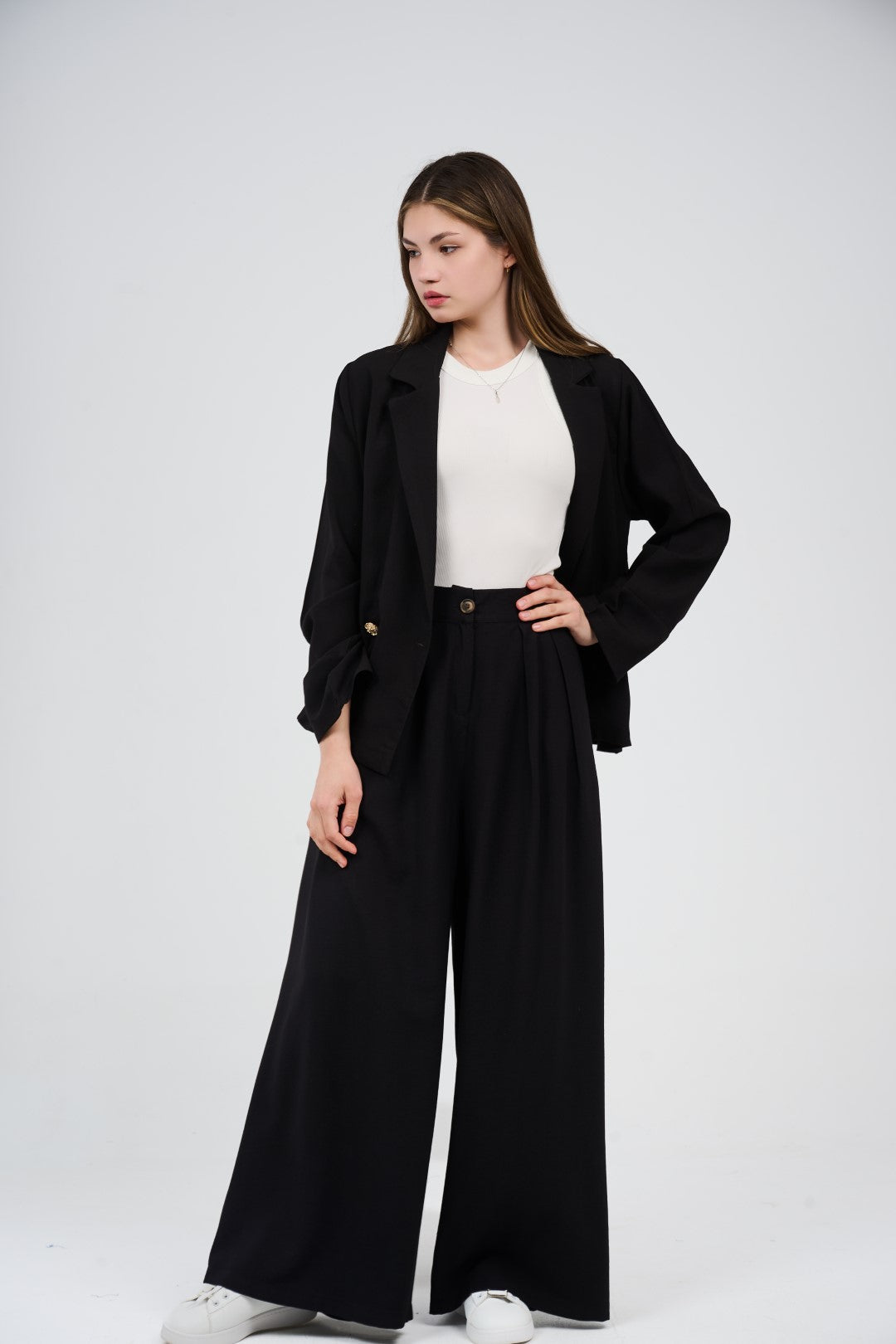 Relaxed Suit – Blazer & Wide-Leg Pants Set