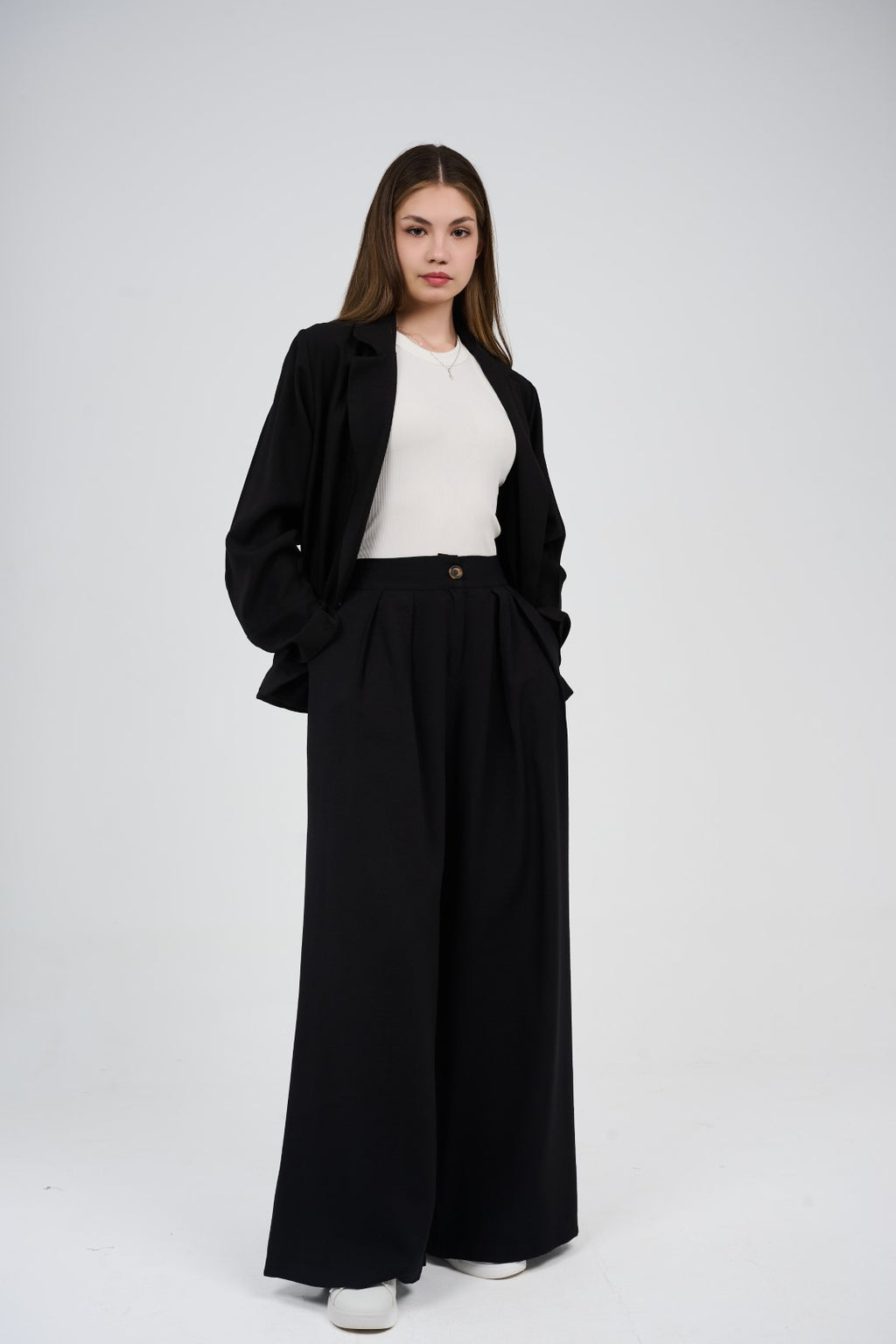 Relaxed Suit – Blazer & Wide-Leg Pants Set