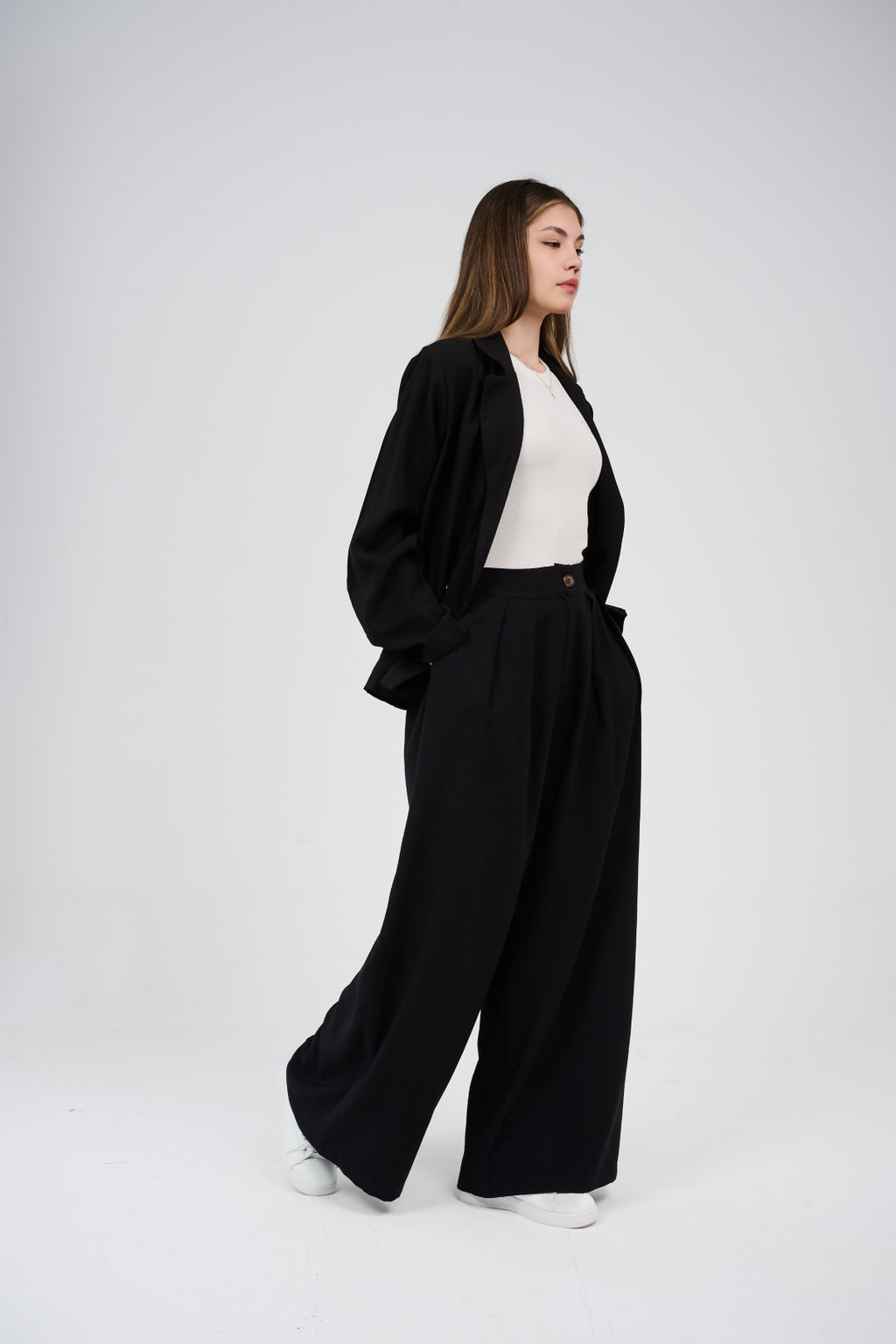 Relaxed Suit – Blazer & Wide-Leg Pants Set