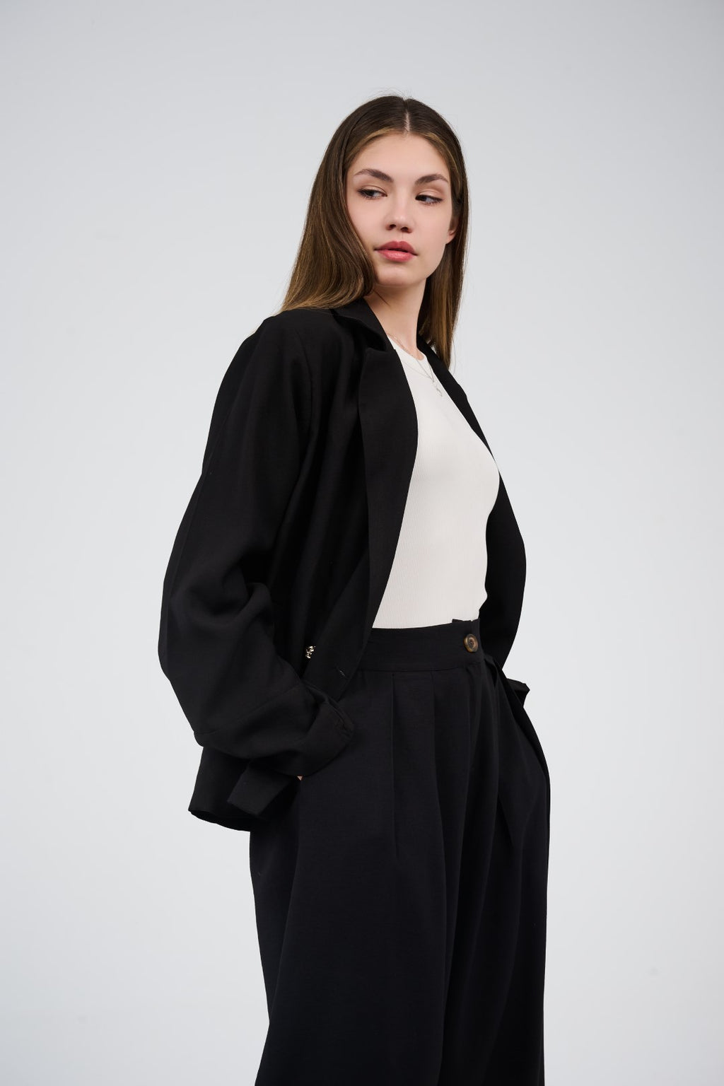 Relaxed Suit – Blazer & Wide-Leg Pants Set