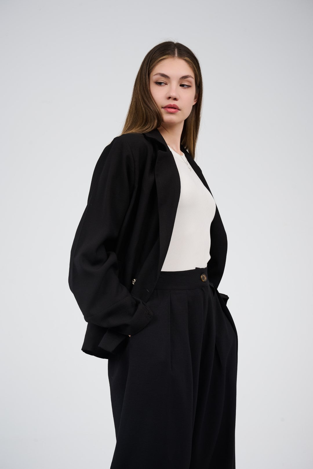 Relaxed Suit – Blazer & Wide-Leg Pants Set
