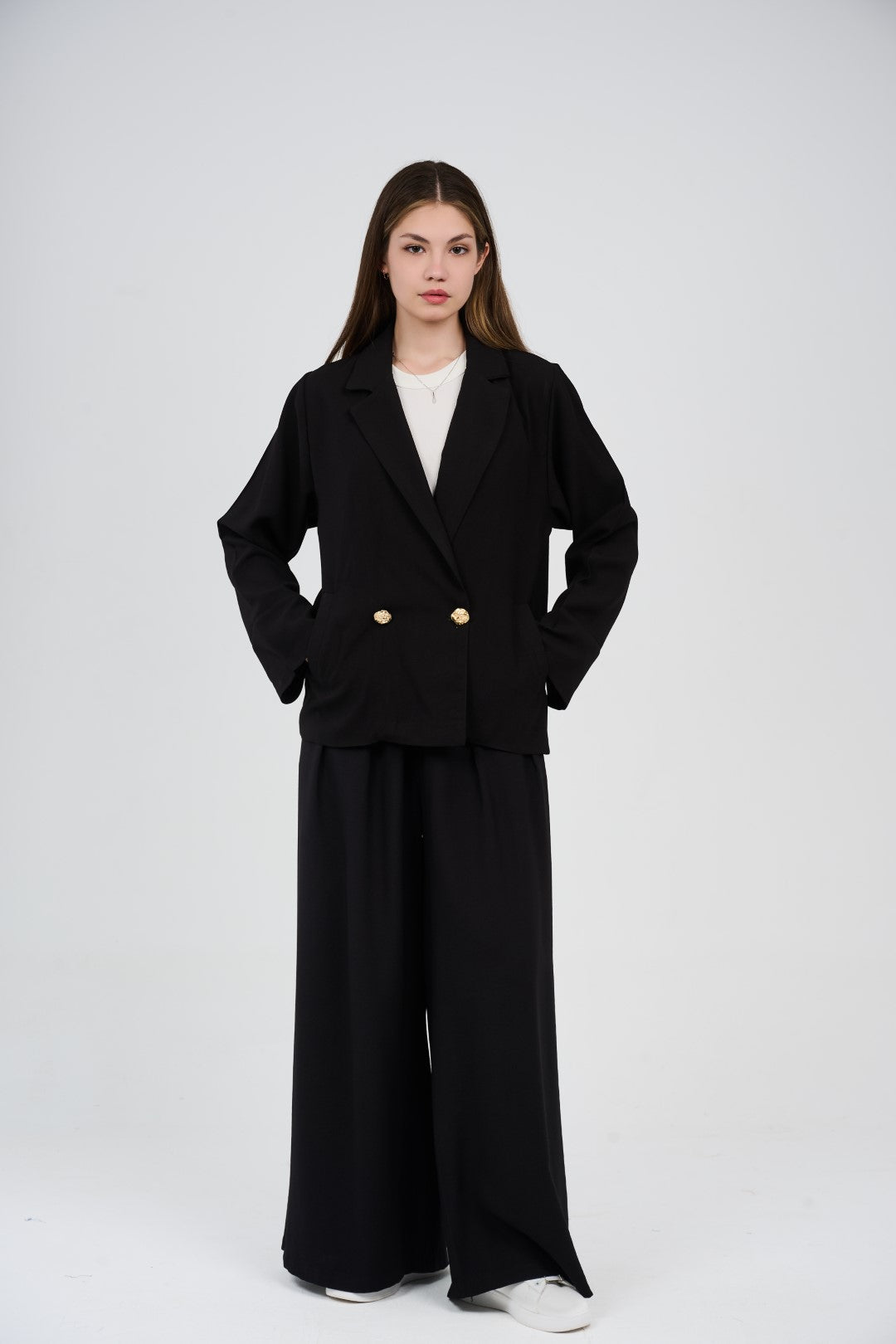 Relaxed Suit – Blazer & Wide-Leg Pants Set