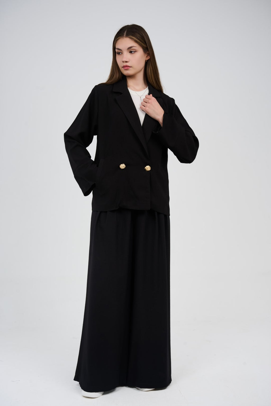 Relaxed Suit – Blazer & Wide-Leg Pants Set