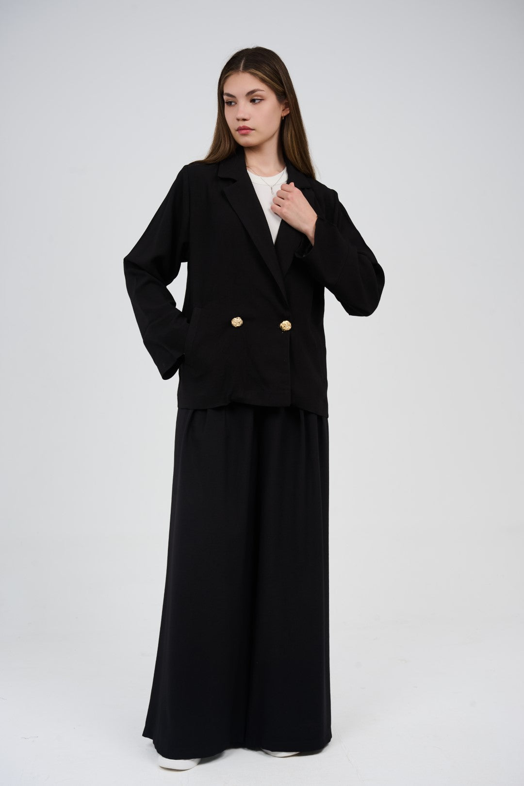 Relaxed Suit – Blazer & Wide-Leg Pants Set