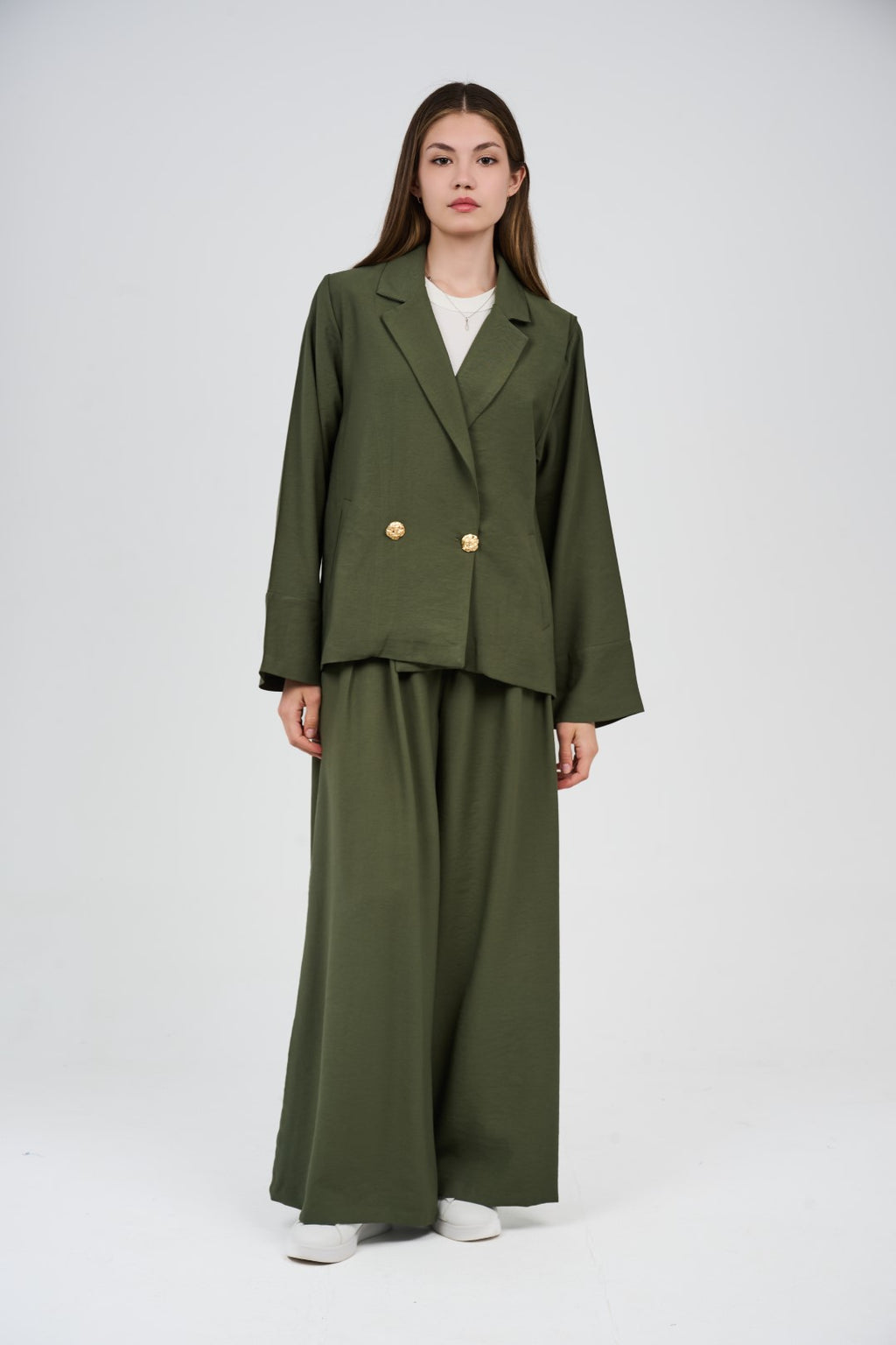 Relaxed Suit – Blazer & Wide-Leg Pants Set