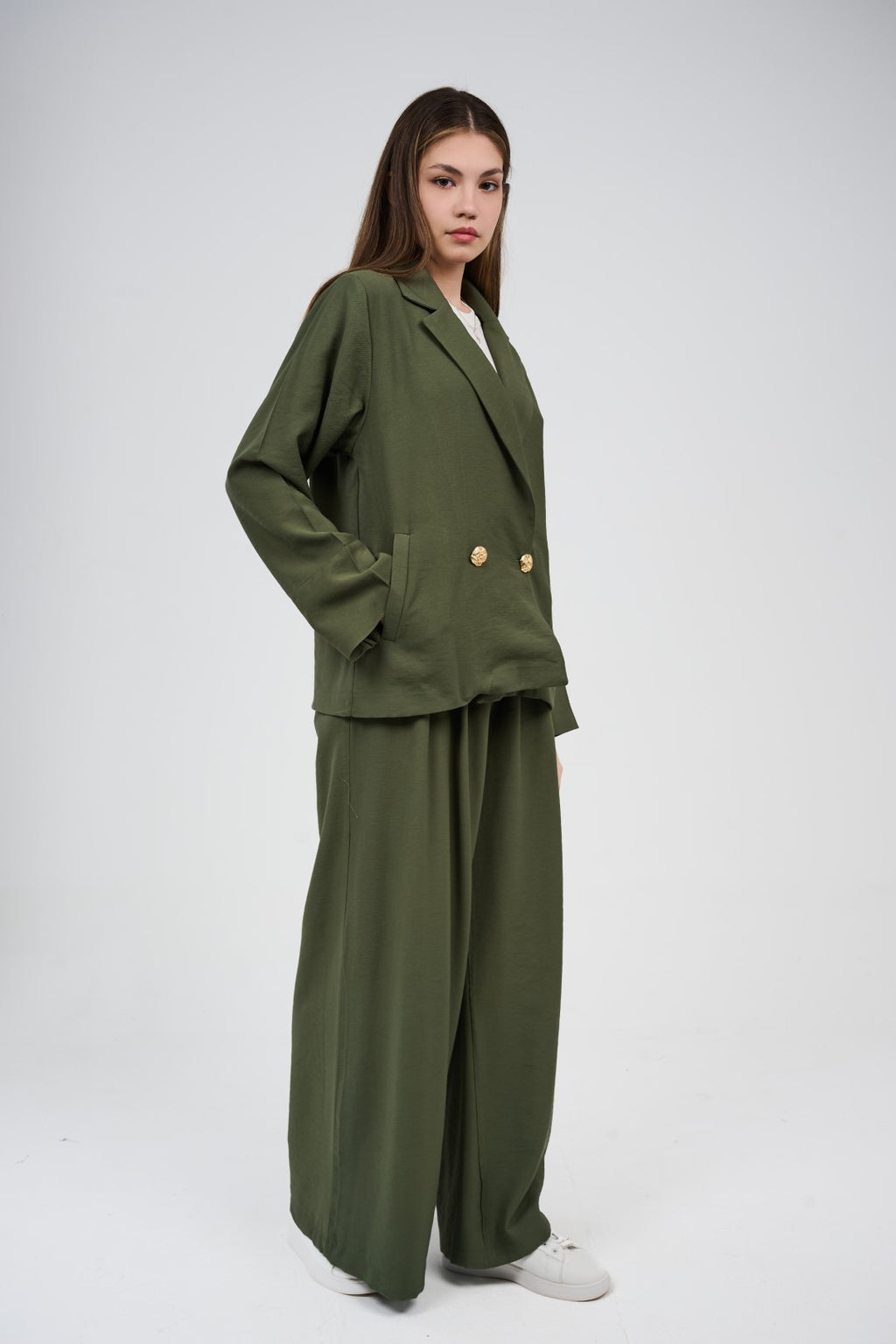 Relaxed Suit – Blazer & Wide-Leg Pants Set