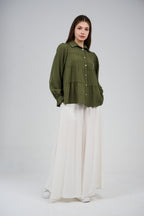 Linen Wide Leg Palazzo Pants