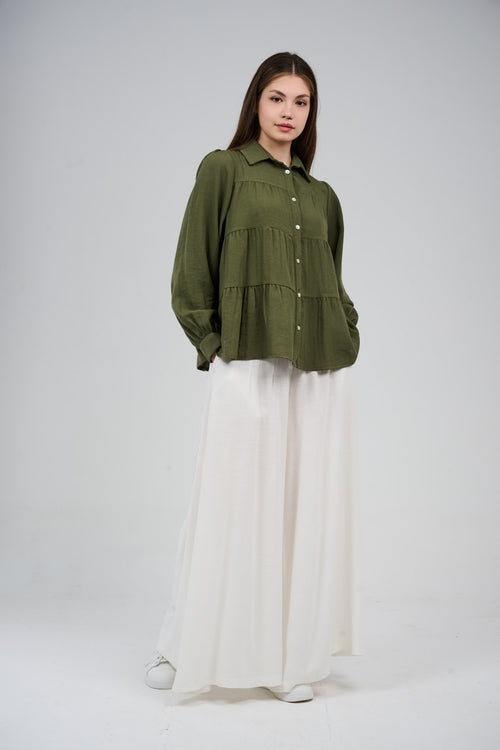 Linen Wide Leg Palazzo Pants