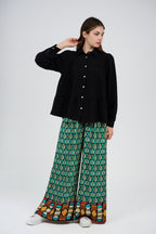 Printed Wide-Leg Palazzo Pants