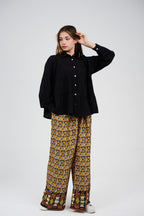 Printed Wide-Leg Palazzo Pants
