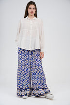 Printed Wide-Leg Palazzo Pants