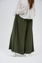 Linen Wide Leg Palazzo Pants