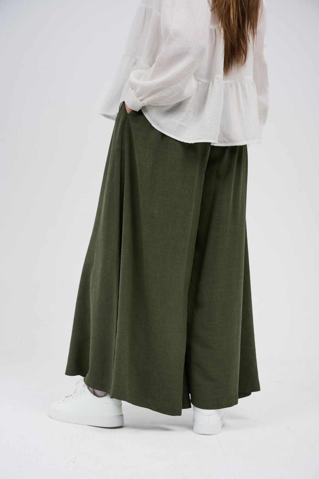 Linen Wide Leg Palazzo Pants