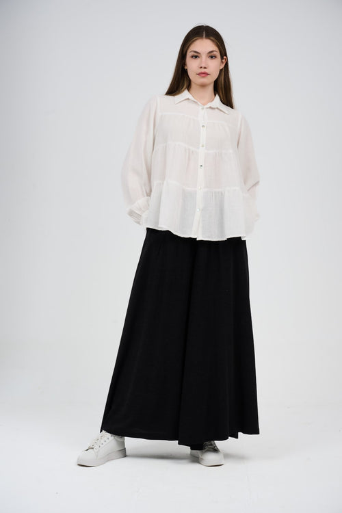 Linen Wide Leg Palazzo Pants