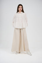 Linen Wide Leg Palazzo Pants