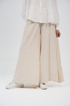 Linen Wide Leg Palazzo Pants