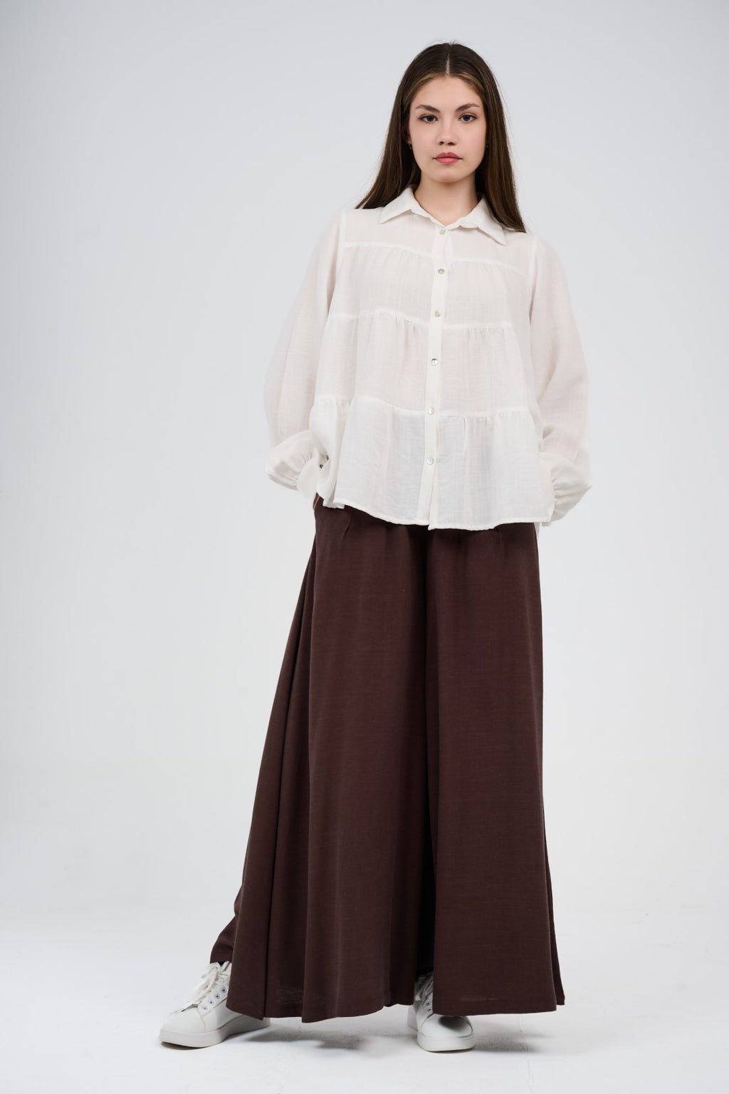 Linen Wide Leg Palazzo Pants