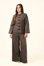 2-Piece Oriental Button Co-ord Set