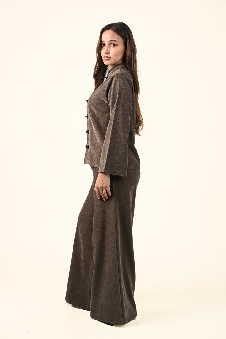 2-Piece Oriental Button Co-ord Set